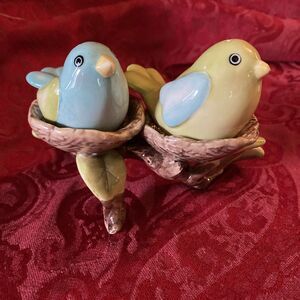 Birds In Nest On A Branch Salt And Pepper Shakers By Babs